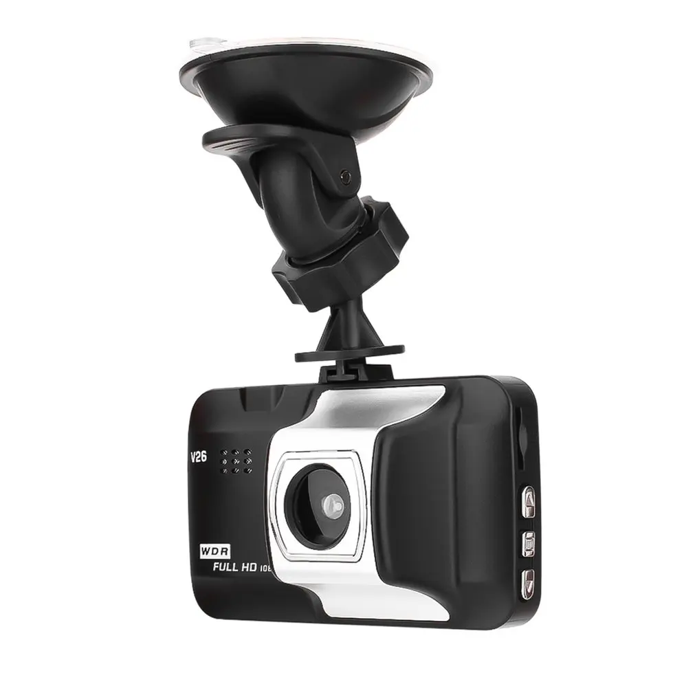 Автомобильный видеорегистратор V26 с одним объективом 1080P HD 5MP, дисплей 3,0 дюйма, широкоугольный объектив 140 градусов, автомобильный видеорегистратор