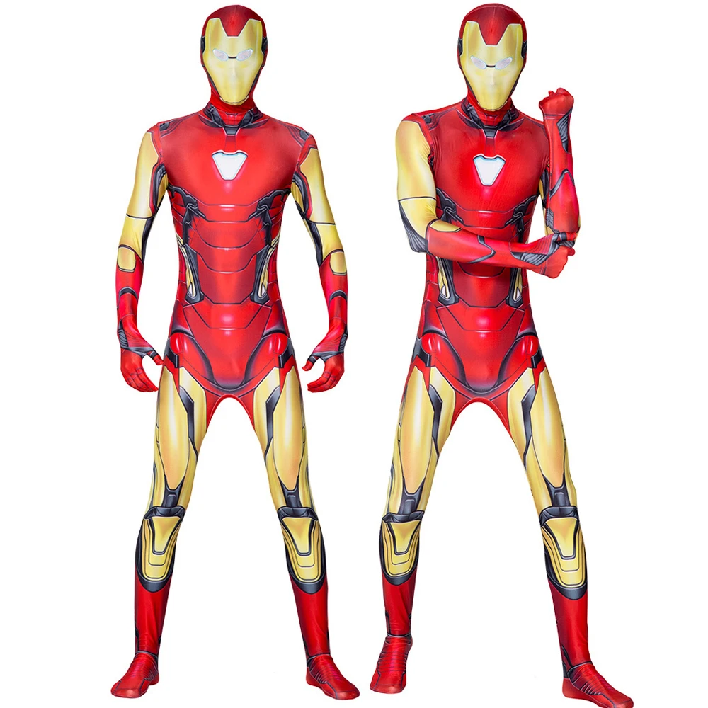 Halloween Iron Man costume With Mask Adult Kids Endgame Superheroes Jumpsuit Costume Child Carnival Party |