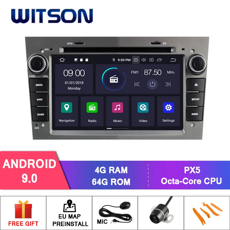 PX5 64GB ROM(GREY) WITSON Android 9,0 Восьмиядерный PX5 автомобильный dvd-плеер для OPEL VECTRA ANTARA ZAFIRA CORSA ASTRA 4 Гб ram 64 Гб rom Автомобильный gps навигатор - Цвет: PX5 64GB ROM(GREY)