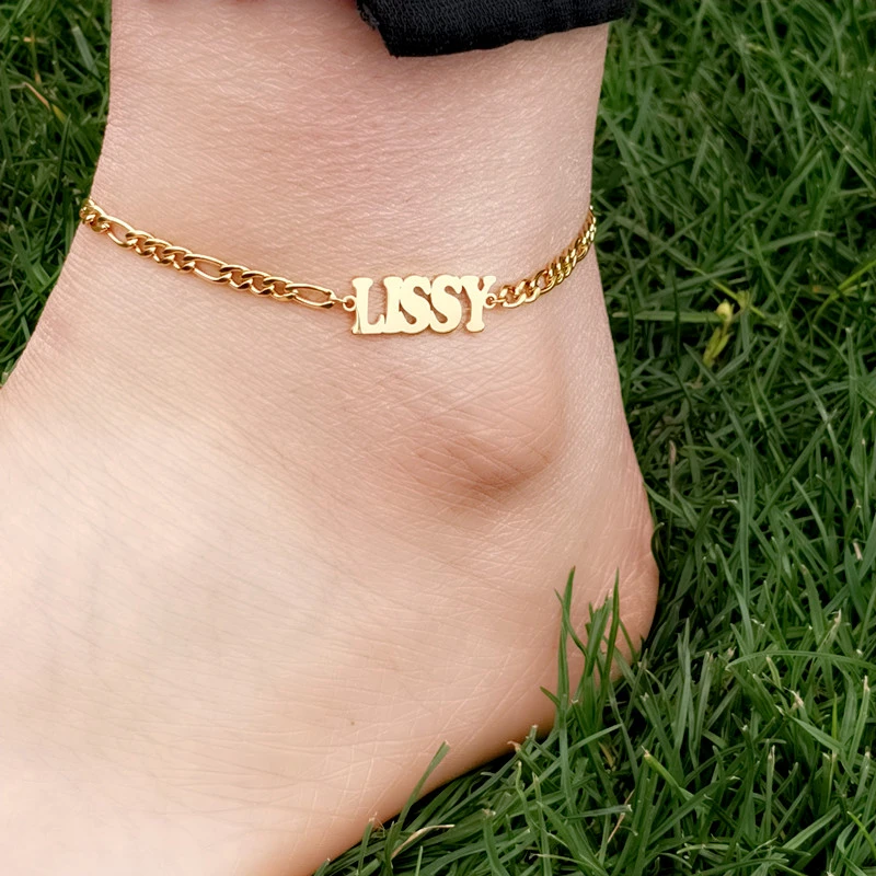 Pulsera de pie de año personalizada para joyería de moda, de Roma personalizadas, Pulseras de cadena de acero inoxidable, regalo|Personalizado Tobilleras| AliExpress