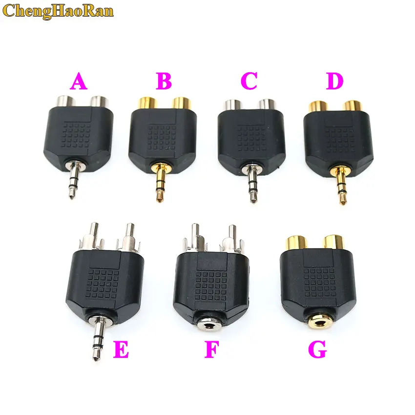 1 Stück 3,5mm Stecker auf 2 RCA Buchsen Männlich zu Weiblich 3,5 auf AV Audio-Anschluss 2-in-1 Stereo-Kopfhörer Dual-Kopfhörer Audio-Adapter – Detail 2