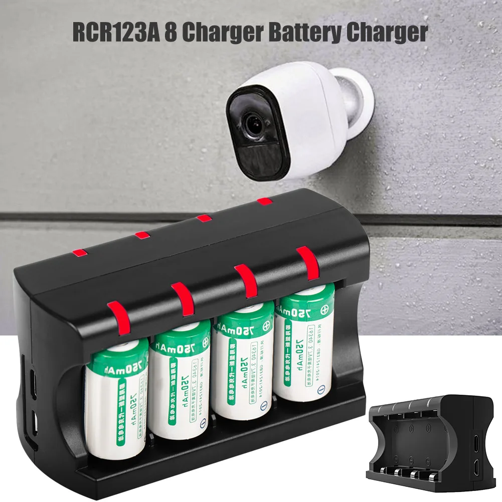 5V 300mAh 8 Слот зарядное устройство с USB зарядным портом для CR123A батареи