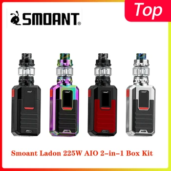 Smoant Ladon 225W AIO 2-in-1 Box Kit powered by dual 18650 batteries with max 225W output with 4.0ml/6.0ml capacity vape Kit gbtiger with 2 batteries