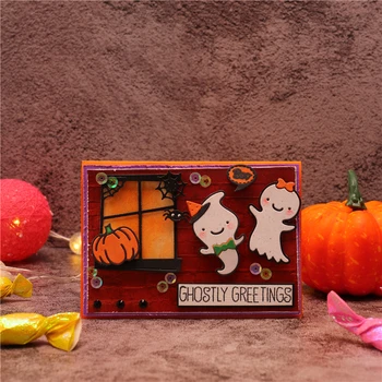 

DiyArts Halloween Ghost Pumpkin Dies Metal Cutting Dies Crafts Stencil Templates for DIY Scrapbooking Photo Album Card Making