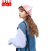 Мягкий флок 2 цвета панельные корейский стиль wo мужские s фетровые береты унисекс Зимние Головные уборы Теплая шапка для мужчин и ухо теплый берет mutzec# ZB