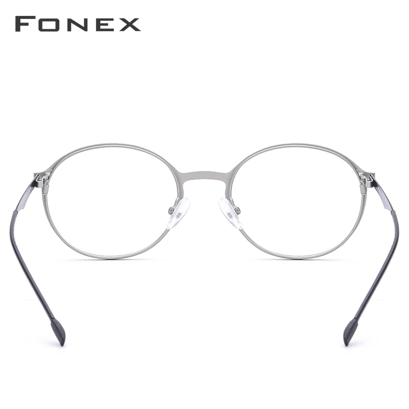 Мужские и женские ультралегкие круглые очки FONEX для близорукости по рецепту|frame