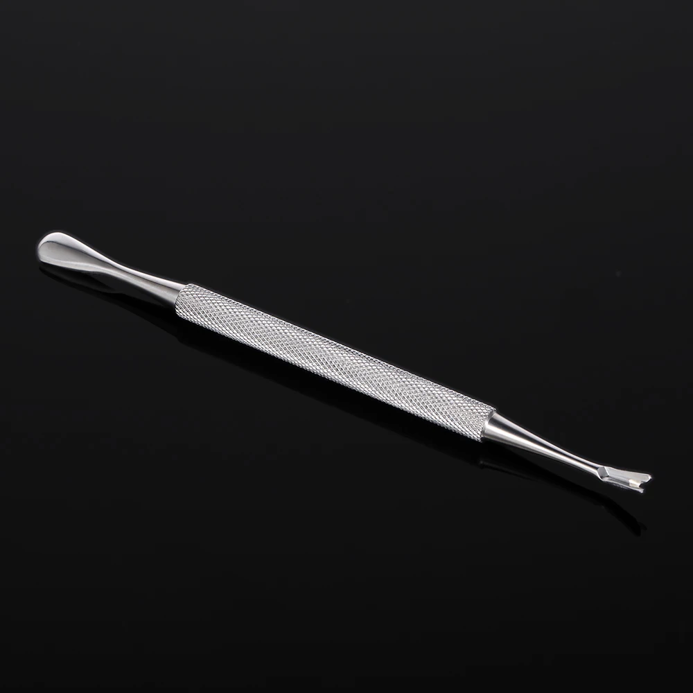 

1pc Double-ended Nail Cuticle Pusher Stainless Steel V-shaped Blade Cuticle Trimmer Dead Skin Callus Remover Nail Care Tools