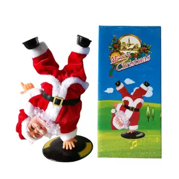 

Electric Inverted Hip-hop Santa Claus Doll With Music Singing Dancing Christmas Gift Funny Toy Figurines Christmas Decoration