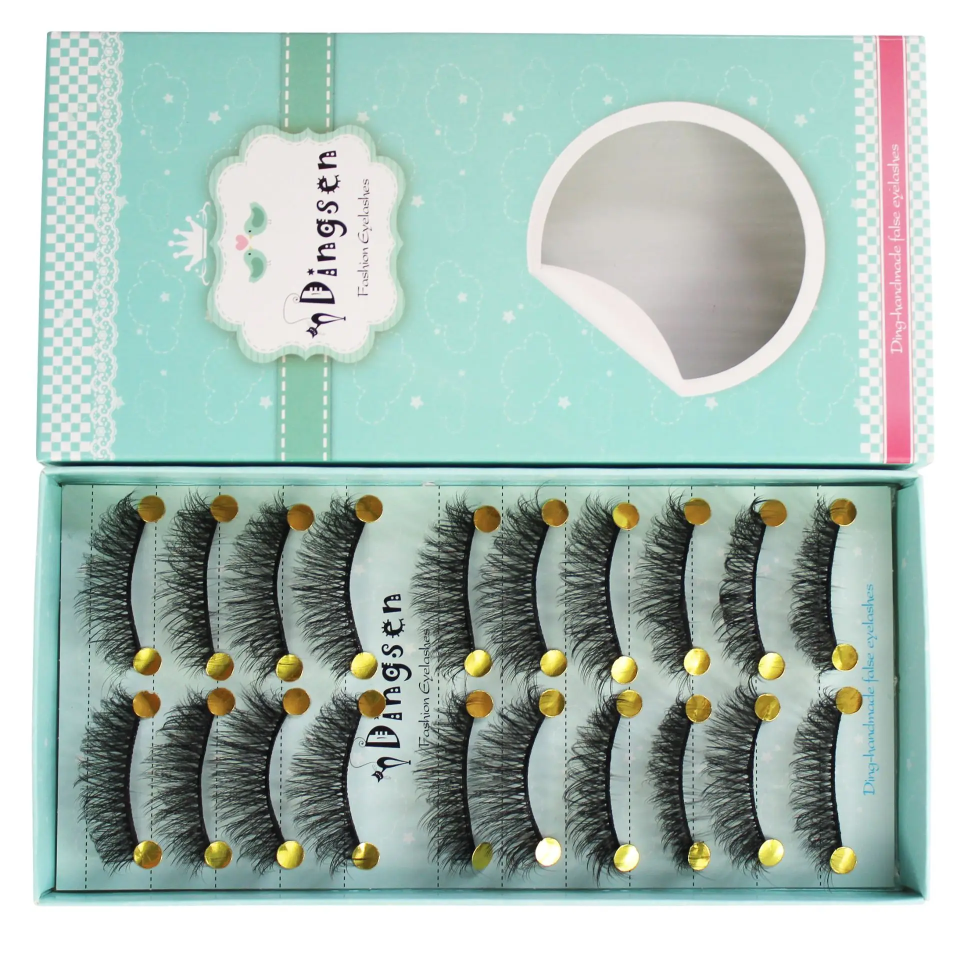 3D Soft Faux Mink Hair False Eyelashes Natural Messy Eyelash Crisscross Wispy Fluffy Lashes Extension Eye Makeup Tool 10 Pairs