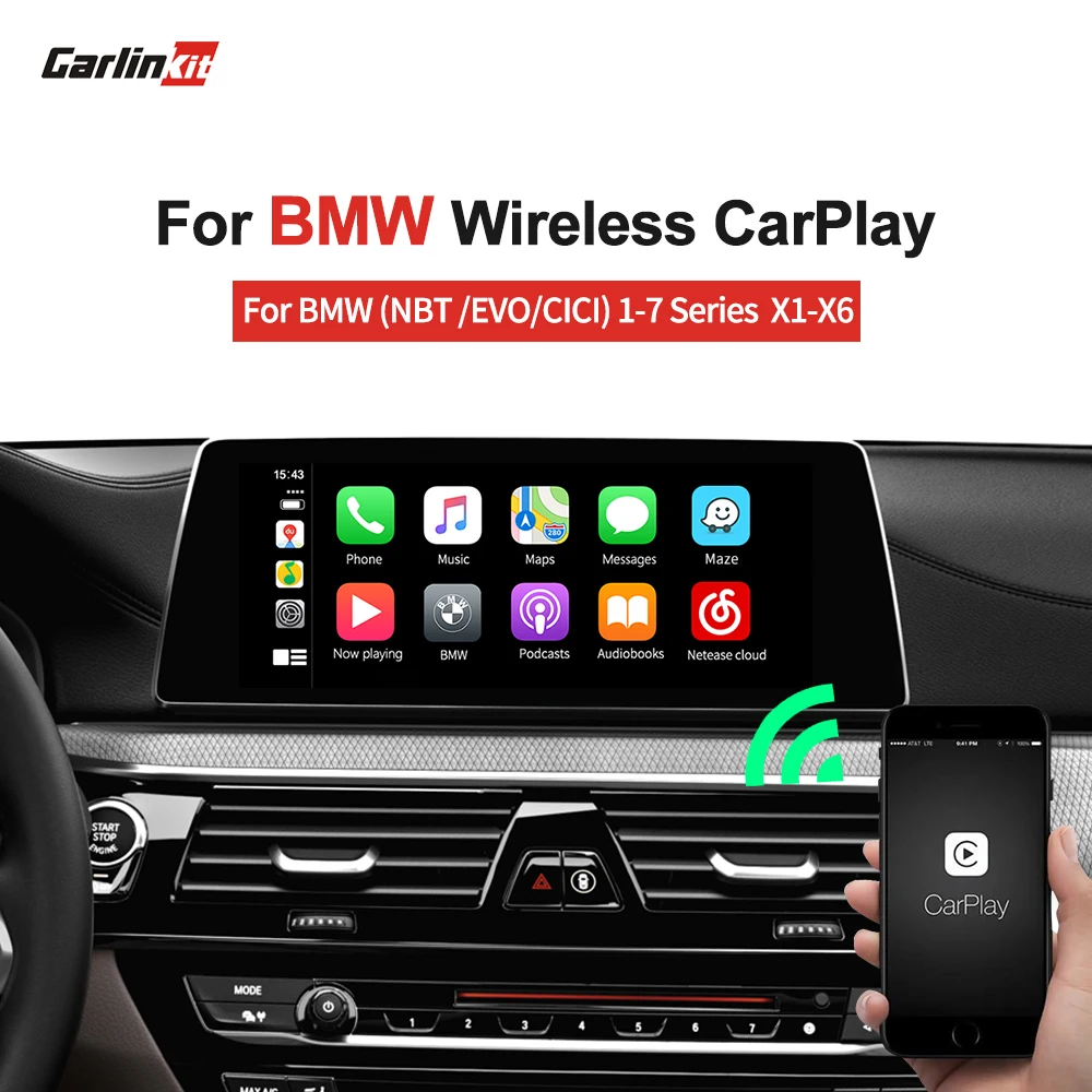 US $273.60 Loadkey Carlinkit Decoder Carplay Wirless Android Auto for BMW All Series X1X6 MINI Cooper NBT CIC EVO System Smart Box Kit
