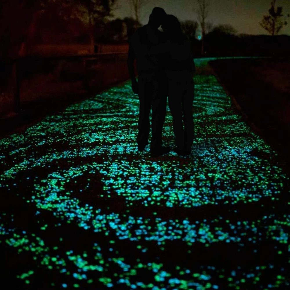 50 100pcs/lot Luminous Pebbles Rocks Glow In The Dark Gardening Ornaments Stone For Walkways Garden Path Patio Lawn Yard Decor
