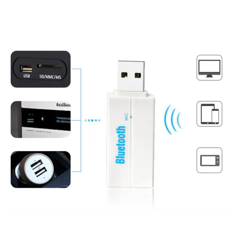 3 в 1 Bluetooth V4.2 приемник адаптер TF ридер Встроенный микрофон шумоподавления, поддерживает 32G TF карту