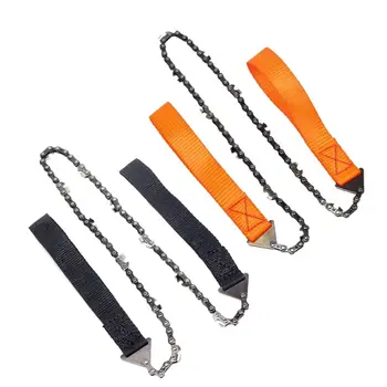 

Portable Survival Chainsaw Emergency Camping Pocket Hand Tool Pouch Garden Outdoor Hand-drawn Logging Chain with Handle