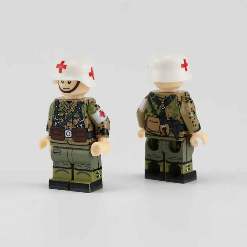 

5pcs MOC WW2 Helmet Accessories Building Blocks Soldiers Military Army Soldier Figures Medical Helmet Weapons Parts Bricks Toys