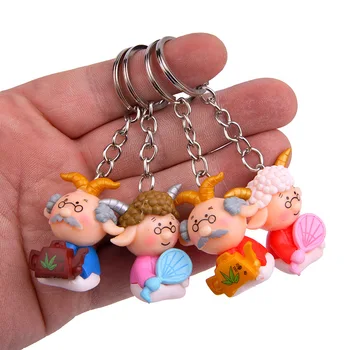 

4pcs/lot Lovely Couples Key Chain Pendant Figure Pvc Kawai Couples Key Chain Collection Model Toy for Kids Gifts