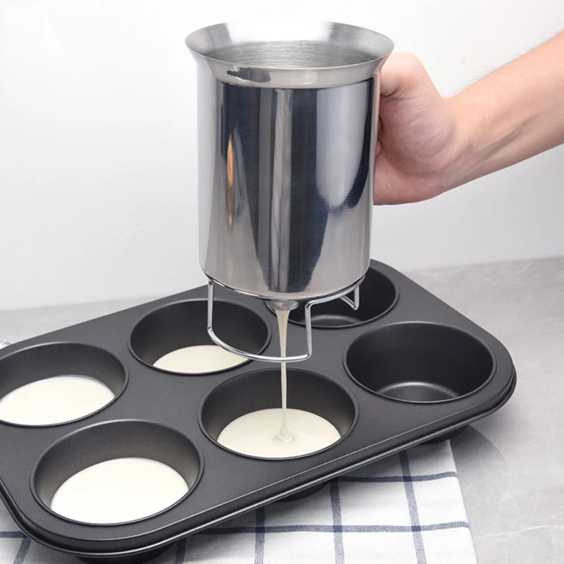 

Stainless Steel Professional Batter Funnel Cake Decoration Tools Handheld Pancake Batter Dispenser Kitchen Tools