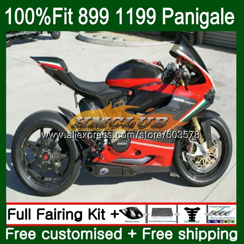 Инъекции для поездок на мотоцикле DUCATI 1199 Panigale 2012 2013 51CL. 90 899 1199R 899R 899S 1199S 12, 13, 14, 15 лет, красно-черные обтекатели