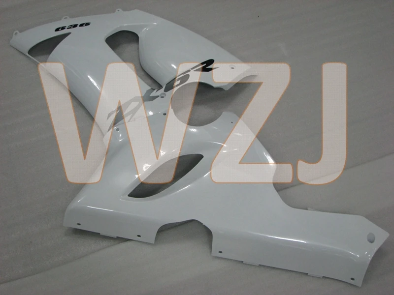 ZX6r 636 2005 тела Наборы ниндзя ZX-6r 2006 БЕЛЫЙ Пластик Обтекатели для Кавасаки ZX6r 2005-2006 мотоцикл обтекатель