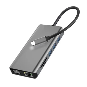 

Docking Station USB C HUB Type-C 11-In-1 with 4K HDMI USB 3.0 for and USB C Laptops Phone