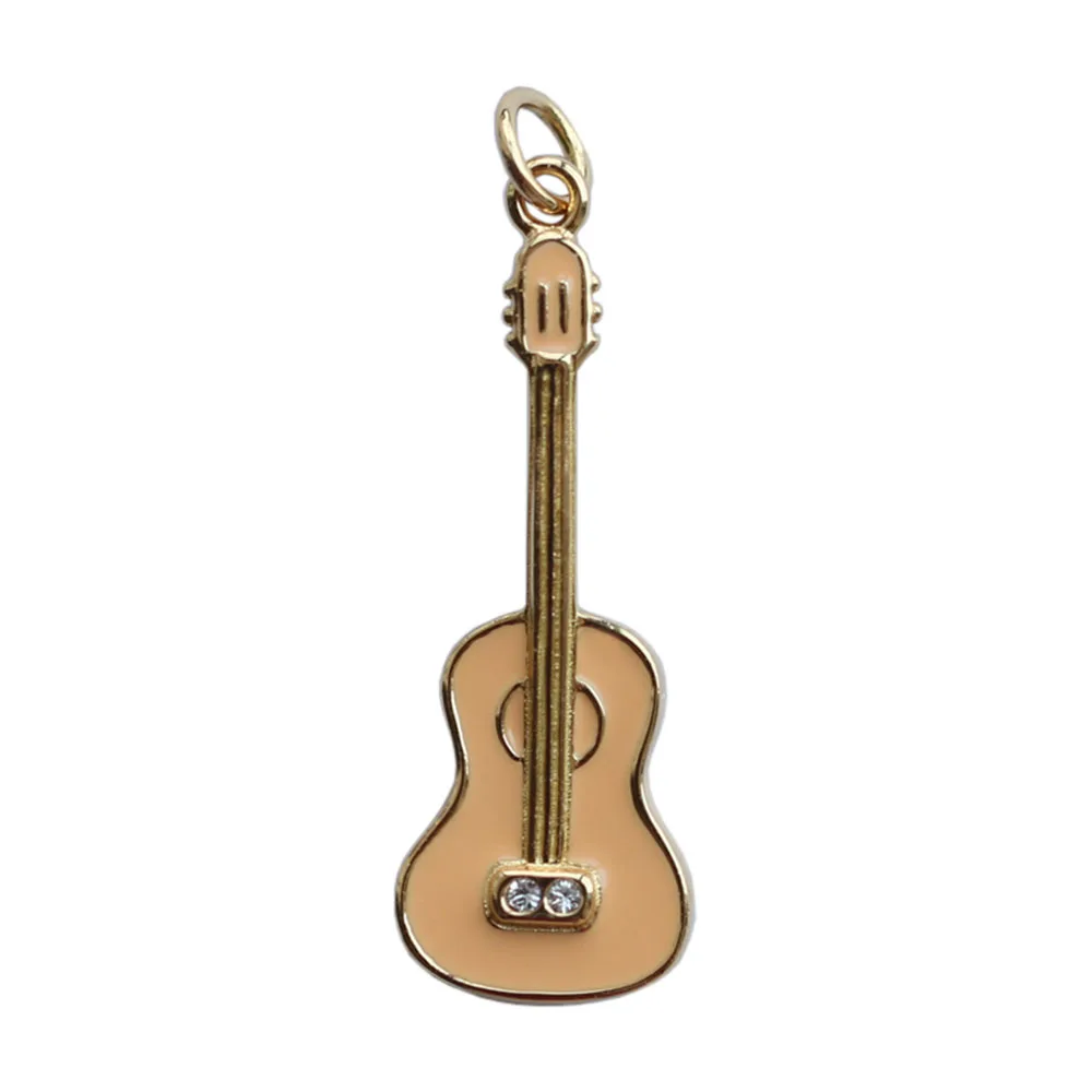 925 Серебро Золото Эмаль stradivarius ожерелье для женщин музыкальный инструмент подвесной Huqin Гитары пианино Скрипки барабан арфа лютня