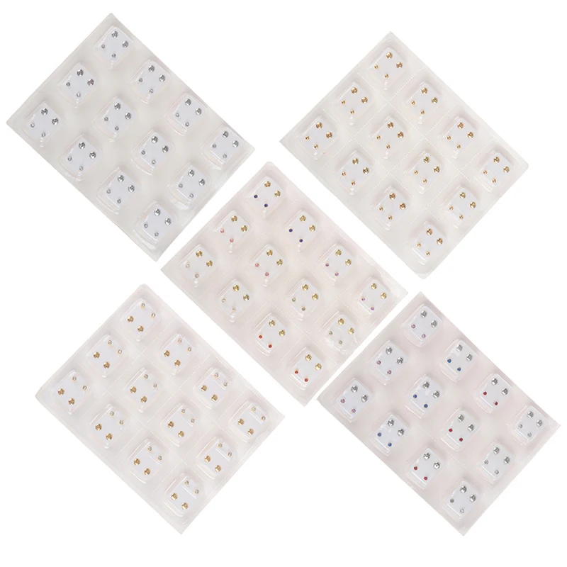 24pcs=12Pairs Surgical Steel Ear Studs Earrings Set for Women Jewelry Piercing ear piercing tool piercing jewelry body piercing earrings ear piercing jewelry ear studs metal jewelry body piercing kit body piercing jewelry body jewelry piercing tool