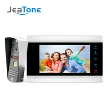 JeaTone nuevo 7 pulgadas timbre Video Monitor de intercomunicación con 1200TVL Cámara al aire libre IP65 de la puerta del sistema de intercomunicación teléfono