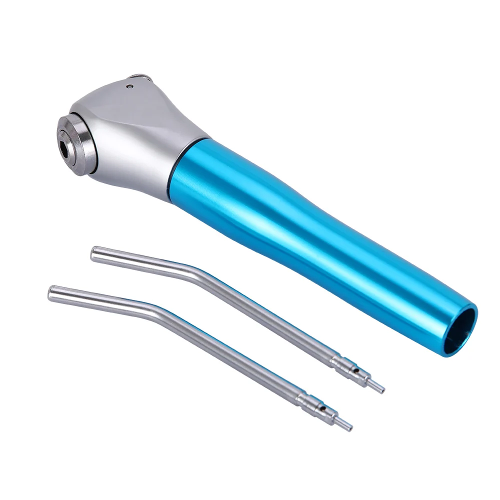 1 компл. Стоматологический воздушный спрей для воды тройной 3 способ шприц наконечник+ 2 насадки наконечники трубы для стоматологической лаборатории синий/зеленый - Цвет: Светло-голубой