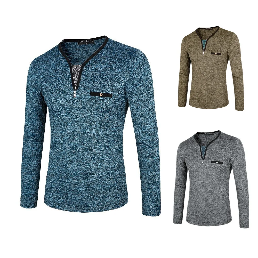 

AliExpress Spring New Style Korean-style Slim Fit-Style Base Shirt MEN'S Long-sleeved T-shirt Q32p30