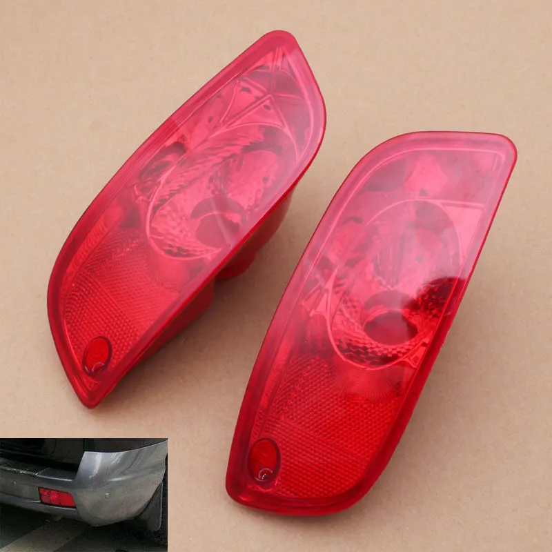 Left/Right Side Car Rear Bumper Red Lens Reflector Lights for Hyundai Santa Fe (CM) 2007-09 Pre-facelift Tail Fog Light Housing