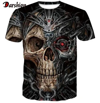 

2019 New Men 3D T-shirt Casual Short Sleeve O-Neck Fashion Skull Printed 3D T-shirts Men Tees High Quality Brand T-shirts hombre