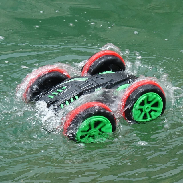 360 döndür RC dublör araba 30km/saat yüksek hızlı uzaktan kumanda araba  yarışı sürüş su ve arazi amfibi elektrikli araç oyuncak - AliExpress
