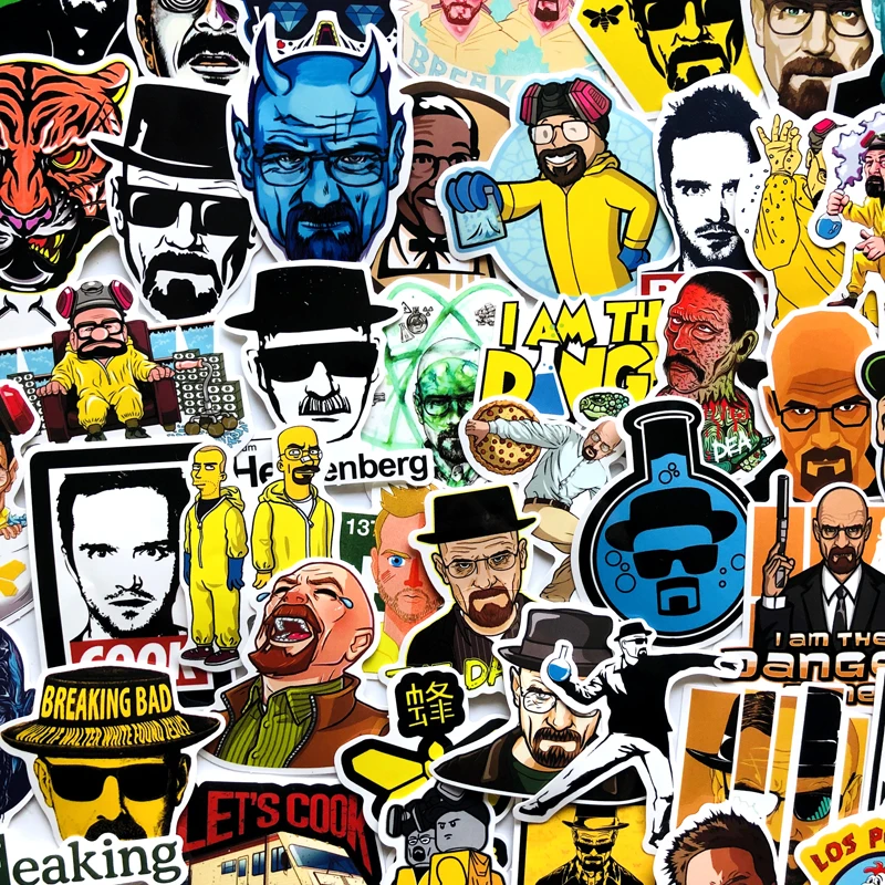 

50pcs Breaking Bad Movie Series Stickers Classic Creative Design collection Gift High quality Printing waterproof Car Styling