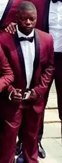jacket pant 2piece Мужской костюм, красная куртка, черный лацкан с брюками, 2 предмета, terno masculino, костюмы для мужчин, vestidos de fiesta de noche, свадебные костюмы для - Цвет: jacket pant 2piece