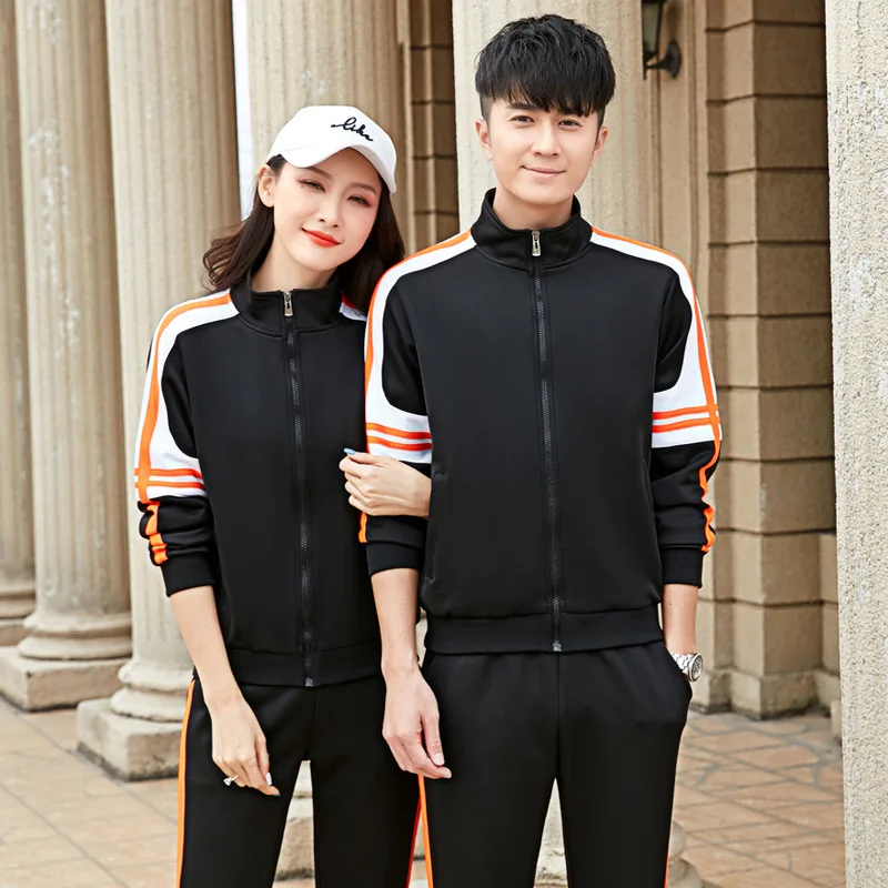 

MEN'S Sport Suit Spring And Autumn WOMEN'S Cardigan Stand Collar Slim Fit Hoodie Casual Running Youth Couples Sports Clothing Tw
