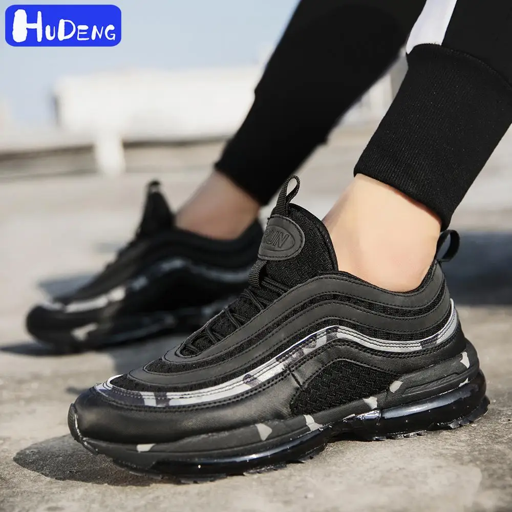 Men Sports Silver Bullet Full Palm Air Cushion 3M Reflective Shoe Running Air Cushion Shoe Man Breathable Sneaker 46Size 12