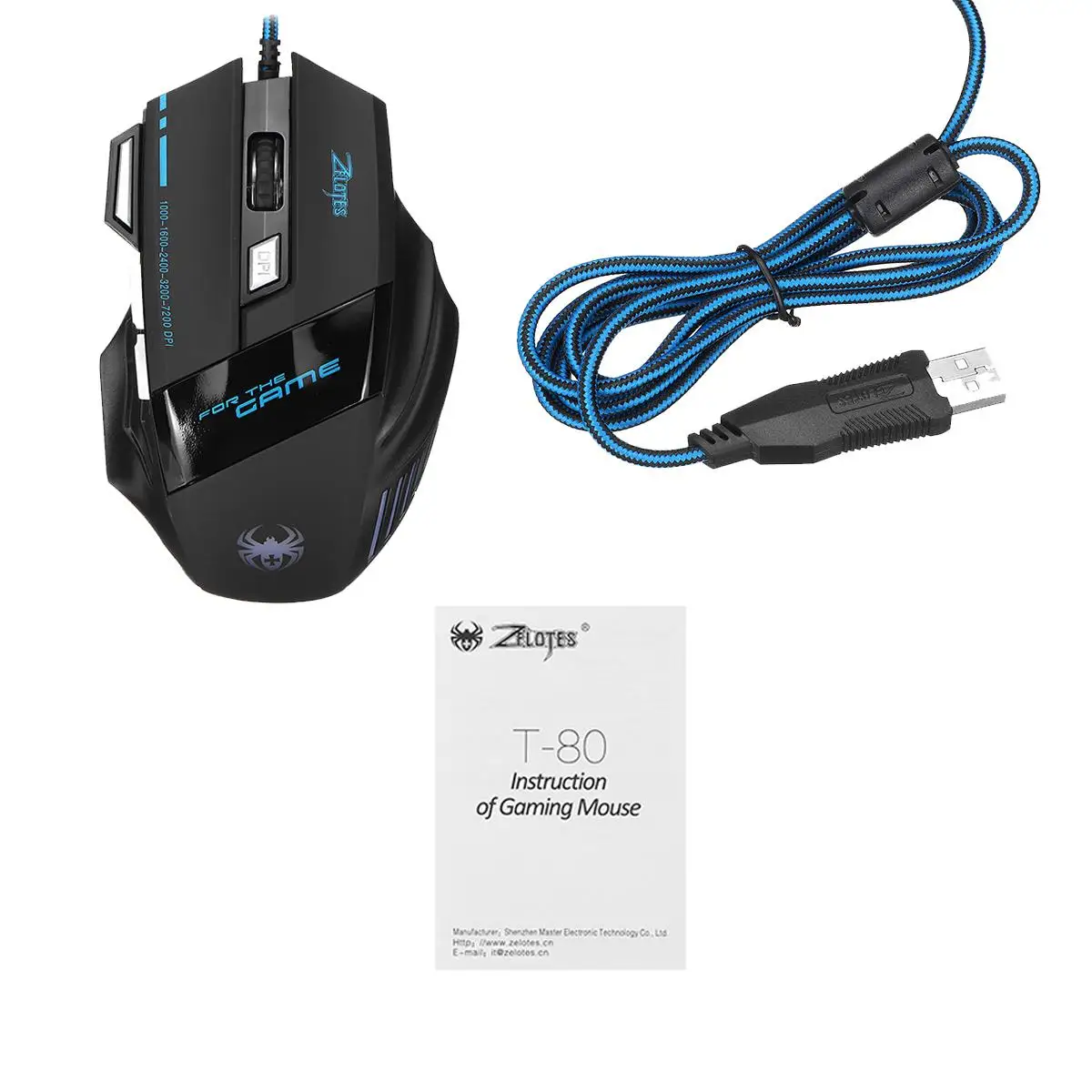 5500DPI/ 7200DPI USB Wired Optical LED Gaming Mouse 7 Button Ergonomics Mice For Professional Computer Gamer