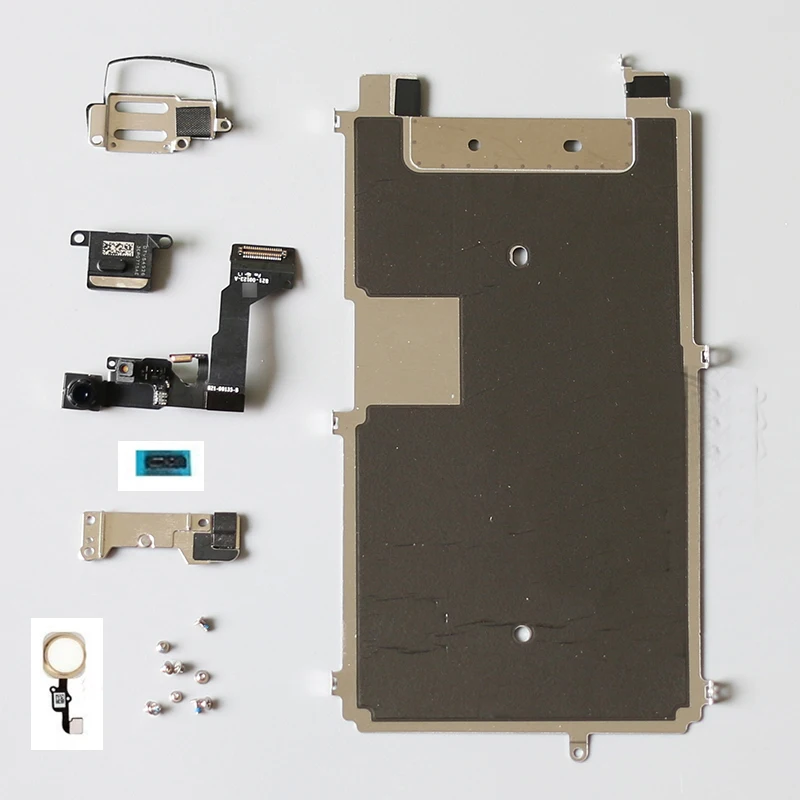 5Set LCD Metal Backplate Heat Shield kits for iPhone 6S 6 Plus 6SP 6Plus 6G 4.7'' Earpiece Screws Front Camera Holder | Мобильные