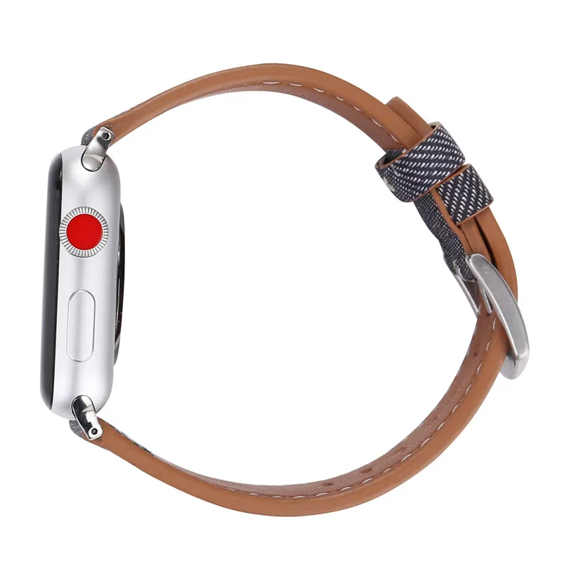 Джинсовые сменный ремешок для наручных часов Apple Watch 44/40 мм длина браслета спортивный браслет Повседневное браслеты для наручных часов iWatch