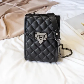 

2020 new women's shoulder bag messenger bag chain soft leather mini mobile phone bag coin purse
