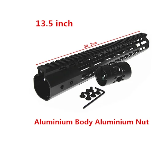 13.5 TOtrait AR15 M-Lok Mlok " 9" 1" 12" 13," 15" 1" 19" тонкий свободный поплавок M-LOK рукоятка прицел крепление со стальной гайкой - Цвет: 13.5