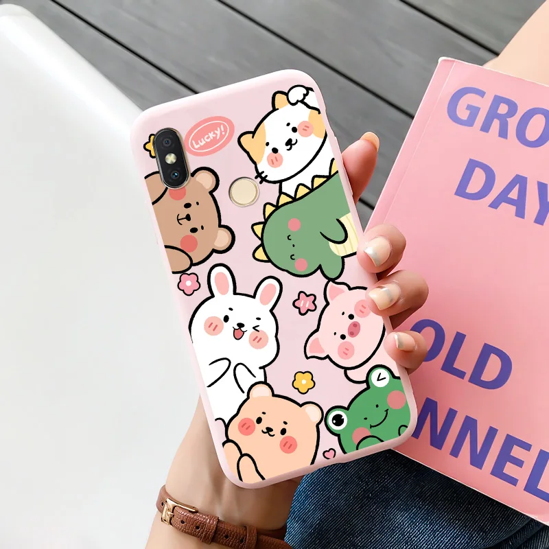 TPU Shell Black Soft For XIAOMI Redmi S2 Case Silicone Matte Fundas For Redmi S2 Case Personality Cute Cartoon Phone Case Cover leather phone wallet Cases & Covers