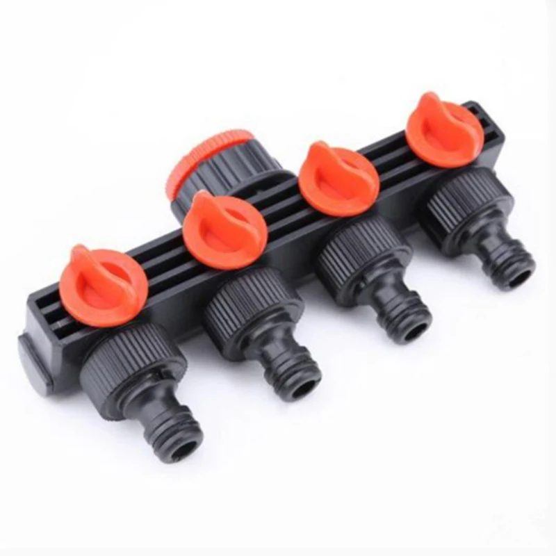 

Garden Hose Pipe Separator Drip Irrigation Garden Forest Tool 4 Pass Valve Water Distribution Controller Quick Thread Adapter JQ