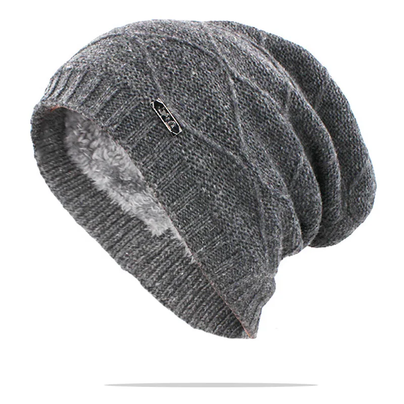 ALTOBEFUN Skullies Beanie, Мужская зимняя шапка, шапки из искусственного меха, теплая мешковатая вязаная шапка, шапки для взрослых, вязаная Толстая шапка для женщин, BHT137