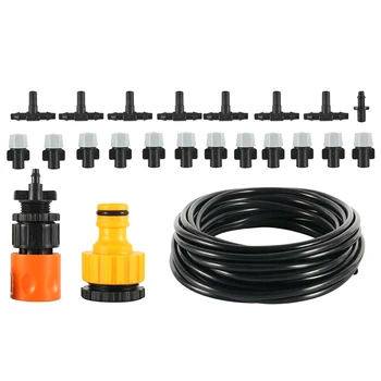 

20 Nozzles DIY Mist Sprinkler Kit Removable Cooling System Outdoor Irrigation Garden Nursery Atomization Water Greenhouse