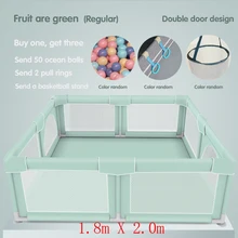 Parque infantil antideslizante para bebés, colchoneta para recién nacidos para gatear, valla para niños de 7 a 15 meses, 1,8 m x 2m