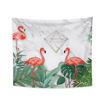 

Cassisy Flamingo Fashion Tapestry Wall Hangings Green Tropical Plant Wall Chart Beach Towel Carpet Dorm Boho Home Decor Blanket