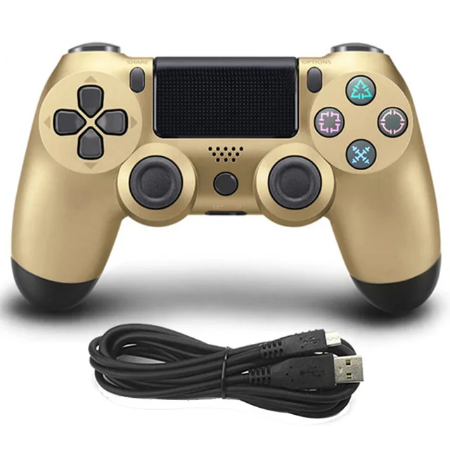 USB проводной контроллер для PS4 Геймпад для Play Station 4 контроллер для Dualshock 4 геймпад для PS4 консоли с двойной вибрацией - Цвет: Gold