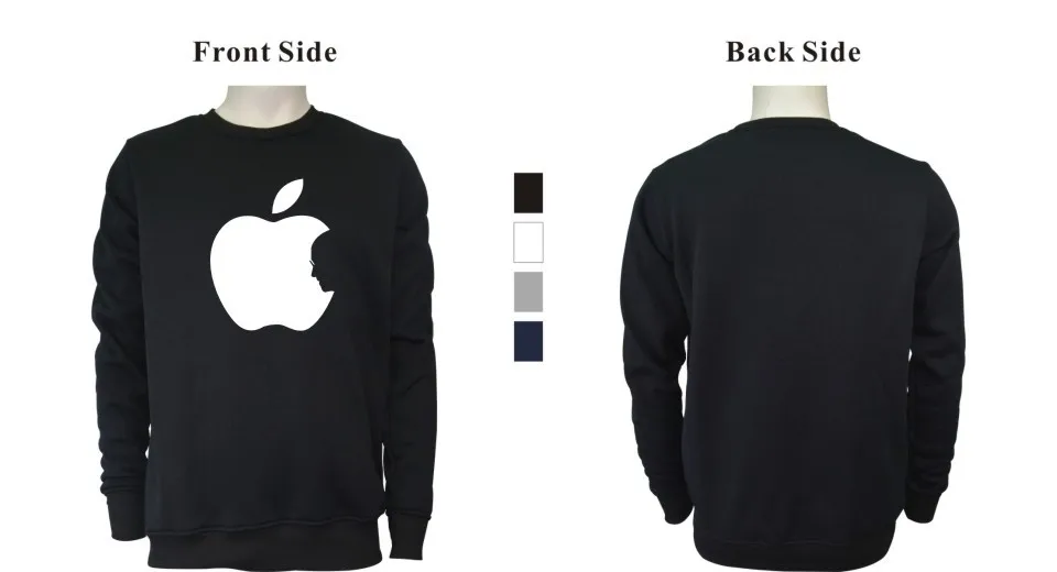 Apple Winter Warm Casual Style Harajuku Sweatshirt In Steven Jobs Apple Autumn 3XL Men Hoodies And Sweatshirts hoodie sweatshirt