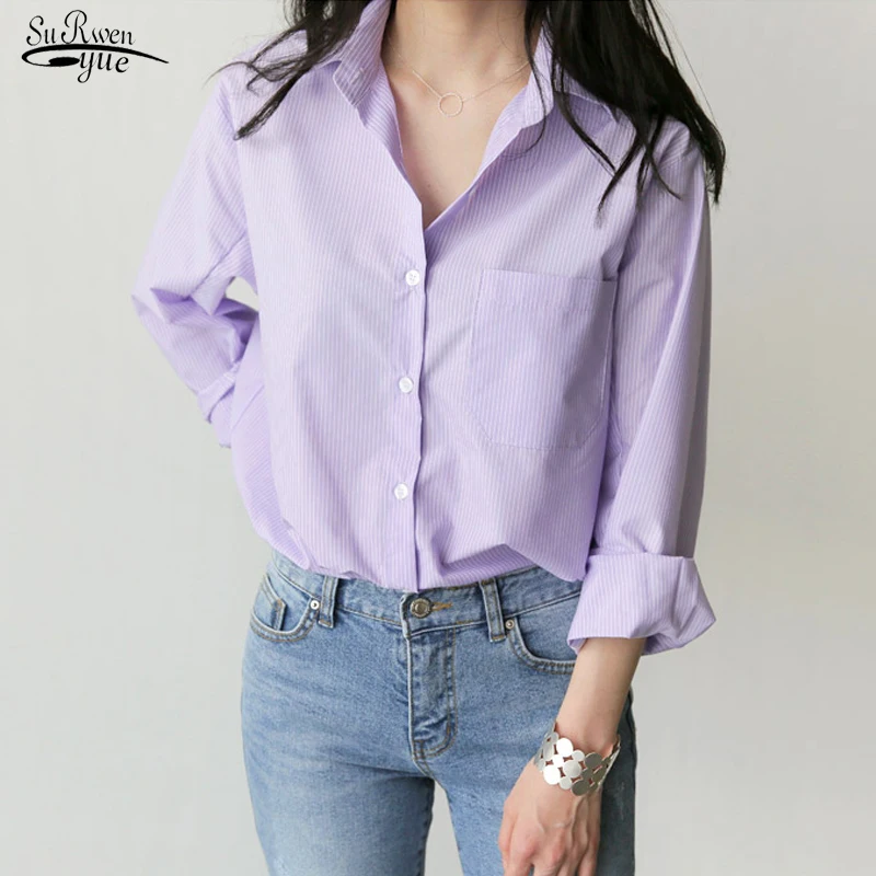 Blusas Mujer De Moda Фиолетовые женские рубашки кардиган блузка с длинным рукавом и топы в