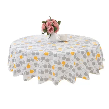 

PVC Waterproof Table Cloth Round Printing Tablecloth Table Cover Cloth for Home Kitchen Tablecloth Mantel